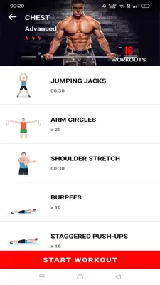 Home Gym Workout android App screenshot 2